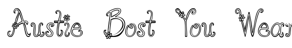 Austie Bost You Wear Flowers font preview